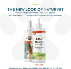 NaturVet Bitter Yuck! No Chew Spray for Dogs, Cats, and Horses Pet Training Spray, Liquid, Made in The USA, 16 Ounce