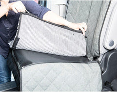 Dog Gone Smart Pet Products Single Backseat Dog Cover for Car - Highly Absorbent Microfiber Material w/Hammock Safety Feature - Durable Oxford Water-Proof Fabric (44In X 35 in)