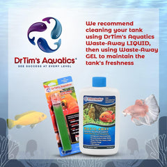 DrTim's Aquatics Freshwater Waste-Away Time Release Gel - Natural Fish Tank & Aquarium Leave-in Waste Management Solution for Dissolving Cleaning Organic Sludge
