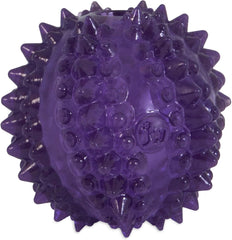 JW Pet BRISTLY Cactus Ball Dog Toy, Purple