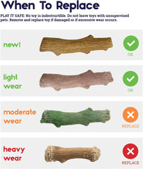 Petstages Dogwood Durable Dog Chew Toy, - Long Lasting Chew Stick Made with Real Wood - USA Made
