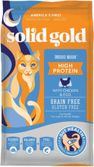 Solid Gold High Protein Dry Cat Food - Grain Free & Gluten Free Chicken Cat Dry Food w/Probiotics for Gut Health & Digestion - High Fiber & Omega 3 - Low Carb Superfood Kibble for Cats All Ages
