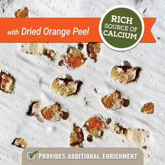 Mineral Block for Birds with Dried Orange Peel, Calcium Supplement Bird Treat (Pack of 2)