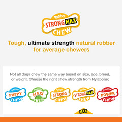 Nylabone Treatin' Cone Strong Stuffable Chew Toy for Dogs, Natural Rubber Fillable Treat Toy, Treat Dispensing Dog Toy, Bacon Flavor