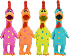 Multipet's Latex Polka Dot Globken Chicken Dog Toy 1 ea