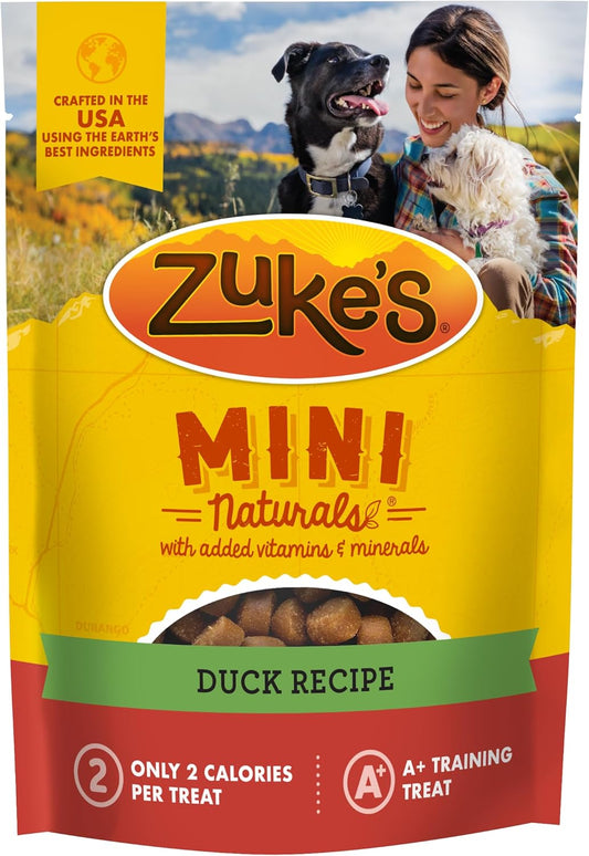 Zuke’s Mini Naturals Dog Training Treats for Dogs of All Sizes, Pet Treats made with Real Duck