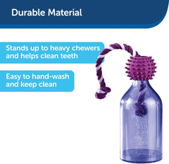 PetSafe Busy Buddy Tug-A-Jug - Treat-Dispensing Dog Toy - Slow Down Eating - 2 Cup Capacity - Lower Separation Anxiety - Cleans Teeth - Easy to Wash - Multi-Sensory Stimulation - Purple