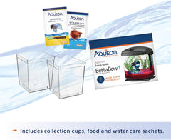 Aqueon BettaBow with Quick Clean Technology Aquarium Kit, Black Black 1 Gallon