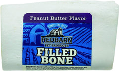 Redbarn Filled Dog Bones, Natural Long-Lasting Dental Treats; Suitable for Aggressive Chewers(Peanut Butter)