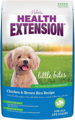 Health Extension Little Bites Chicken & Brown Rice Dry Dog Food - Natural with Probiotics and Superfoods for Teacup, Toy & Small Breeds