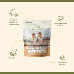 BADLANDS RANCH- Superfood Complete, Air-Dried Adult Dog Food - High Protein, Zero Fillers, Superfood Nutrition by Katherine Heigl (11.5 oz. Wild Fish and Turkey Formula)