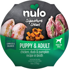 Nulo Dog Signature Stew Chicken, Duck, & Pumpkin in Broth, 6 Ounce, Pack of 16