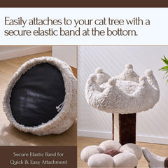 PetPals Rose Crown DIY Anxiety-Soothing Cat Bed Made with a Soft Plush Material