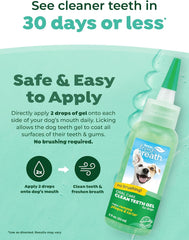 TropiClean Clean Teeth Gel for Dogs | Dog Dental Care | Dog Toothpaste | Breath Freshener |