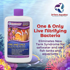 DrTim’s Aquatics One & Only Live Nitrifying Solution – for Reef, Nano & Seahorse Aquariums – Helps Establish Healthy Aquarium Environment