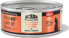 ACANA PREMIUM PATE Wet Cat Food, Salmon & Chicken Recipe in Beef Bone Broth