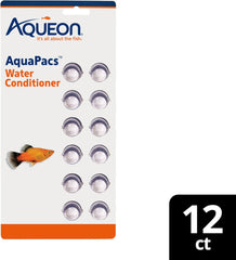 Aqueon AquaPacs Water Conditioner 12 Pack, 10 Gallon