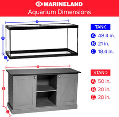 Marineland High Definition LED Ensemble 75 Gallon Farmhouse Aquarium Kit