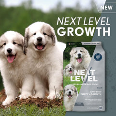 Next Level Super Premium Dog Food – Giant Breed Puppy and Growth – Dry Kibble for Dogs at All Life Stages of Larger Breeds – 27% Protein, Chicken, Fish and Gluten Free Grains 50 lb