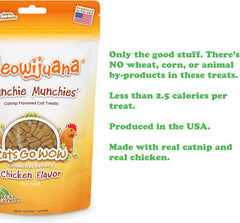 SMARTERPAW Meowijuana | Crunchie Munchie Catnip Treats | Made with Organic Catnip | Produced in The USA | Feline and Cat Lover Approved