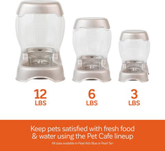Petmate Pet Cafe Feeder Dog and Cat Feeder Pearl Tan, Made in USA