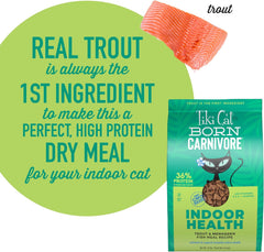 Tiki Cat Born Carnivore Indoor Health Dry Cat Food, Trout & Menhaden Fish Meal