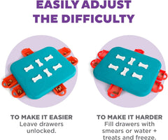 Nina Ottosson Dog Casino Treat Puzzle Enrichment Toy, Level 3 Advanced, Turquoise