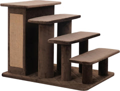 Petpals Zoso Multi-Functional Pet Stairs with Storage and Scratching Pad and Cute Mouse Toys, Suitable for Pets to Play and Engage in Activities