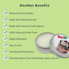 Pawz Protex Pawz Maxwax Natural Moisturizing Paw Protector Balm With Vitamin E For Puppies And Adult Dogs - 60 G (Pack Of 1)