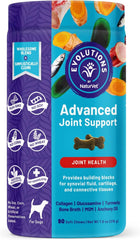 Evolutions by NaturVet Advanced Joint Support 90ct Soft Chews for Dogs - Anchovy Oil, Bone Broth, Collagen, Glucosamine, Turmeric, MSM - Helps Support Synovial Fluid, Cartilage, Connective Tissues