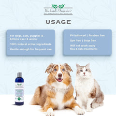 Richard’s Organics Moisturizing Shampoo for Dogs – Pet Shampoo with Oatmeal, Echinacea, Sweet Almond Oil to Soothe/Protect Dry, Itchy, Inflamed Skin