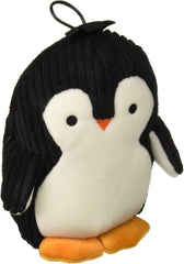 Strong 'N Silent Penguin Silent Squeak Plush Dog Toy, Chew Guard Technology - Black/White, Medium