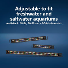 Aqueon OptiBright Smart LED Light Fixture, Wi-Fi and Bluetooth Compatible, Adjustable, for Freshwater and Saltwater Aquariums