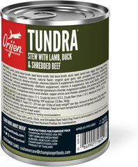 ORIJEN Real Meat Shreds, Grain-Free, Tundra Stew, Premium Wet Dog Food 12 PK, 12.8 Ounces