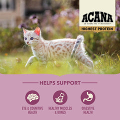 ACANA Highest Protein Dry Cat Food for Kittens, Poultry and Fish Cat Food