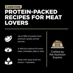 Go! Solutions Carnivore, Grain-Free, Protein Rich Wet Dog Food, Shredded Lamb and Wild Boar, 12.5 oz