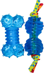 Petstages Mini Orka Chew Pair Bone & Dumbbell Dog Toys - 2 Pack