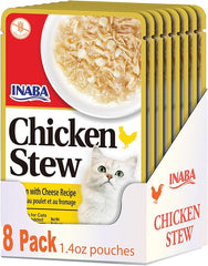 Inaba Chicken Stew with Cheese Wet Cat Food, 1.4 Ounces (Pack of 8)