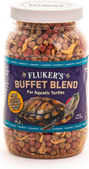 Fluker's Buffet Blend Aquatic Formula, Turtle Food with Freeze, Dried Shrimp, Mealworms, and Vitamin Enriched Pellets