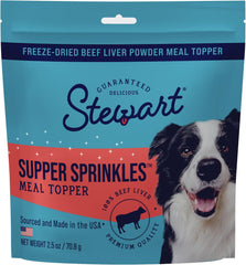 Miracle Corp - Stewart Beef Liver Supper Sprinkles, Dog Food Toppers, Beef Liver, 2.5 oz. Resealable Bag, Made in USA, Products for Dogs