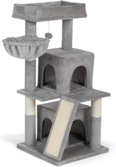 Prevue Pet Products Kitty Power Paws Comfy Kitty Cat Tower in Gray