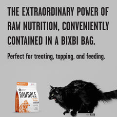 BIXBI Rawbble Freeze Dried Cat Food, Chicken Recipe, 3.5 oz - 95% Organs and Bone Raw Cat Food - USA Made
