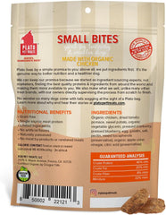 PLATO Small Bites Dog Treats, Natural Bite Sized Real Meat & Chicken Flavor, Grain Free & High in Protein, Air Dried Authentic Ingredients, 2 Calories Per Treat, Made in the USA