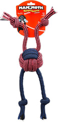 Mammoth Pet Products Flossy Chews Premium Cotton-Poly Extra Monkey Fist Ball with Rope Ends, Assorted Colors