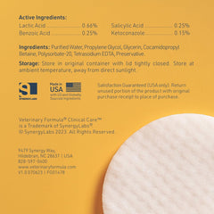 Veterinary Formula Clinical Care Ear Therapy Wipes – Cat and Dog Ear Cleaner – Help Relieve Itchy Ears Quickly & Effectively Remove Dirt, Debris, and Foul Odor