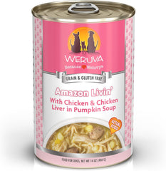 Weruva Classic Dog Food, Amazon Livin' with Chicken Breast & Chicken Liver in Pumpkin Soup