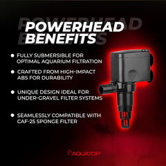 Aquatop MaxFlow Submersible Aquarium Power Head – High-Performance Water Pump – Quiet & Efficient – Ideal for Freshwater & Saltwater Aquariums