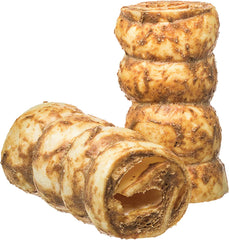 Redbarn All-Natural Beef Cheek Rolls for Dogs, Grain-Free Cow Cheeks are Naturally Rich in Collagen(Chicken & Carrot)
