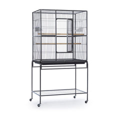 Prevue Pet Products Wrought Iron Flight Cage with Stand, Black Hammertone