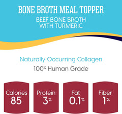 Solid Gold Beef Bone Broth for Dogs - Grain Free Dog Food Topper Rich in Collagen and Superfoods - Nutrient Dense Dog Gravy Topper for Dry Food - Promotes Gut Health and Hydration - Single 8-oz